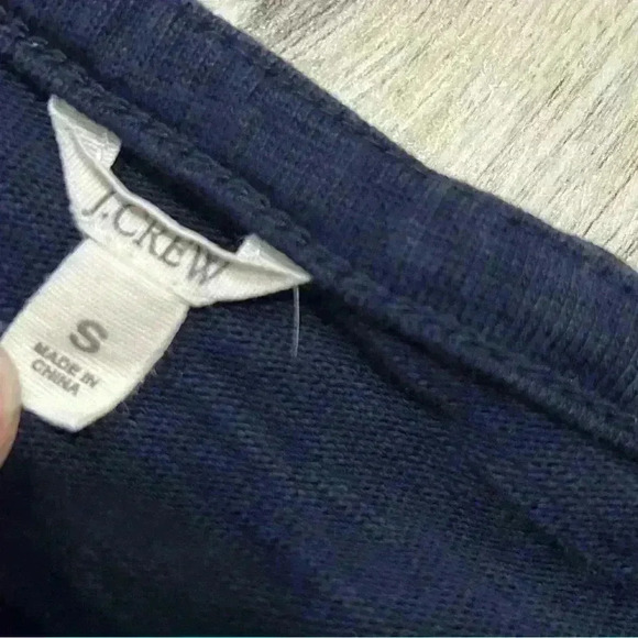 J Crew Women’s Long Sleeve Color Block Tunic Navy Coral Zipper Sweater Size S - Picture 2 of 9